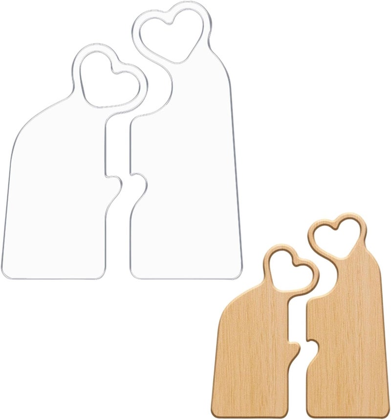 beinkmake 2Pcs Router Templates Acrylic Clear Valet Tray Router Template Woodworking Kitchen Inlay Templates Charcuterie Board Handicraft Decorative 6.3x15.7 inch - Image 1